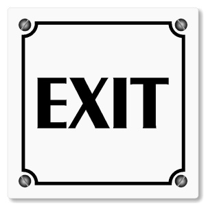 Exit, 148x148mm, bílá, Kansas